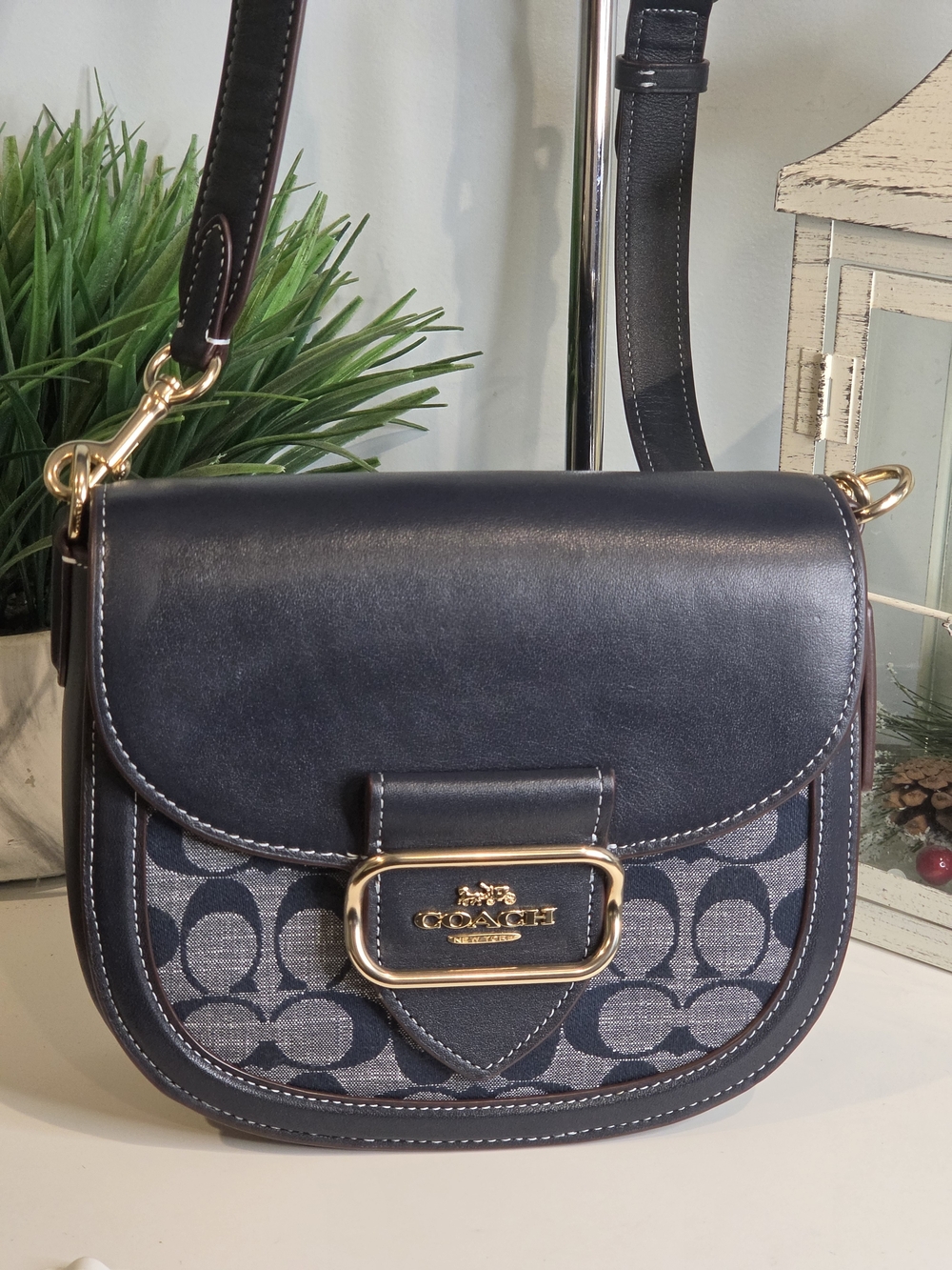 Coach Morgan Saddle Bag In Signature Chambray (Style CH143)
